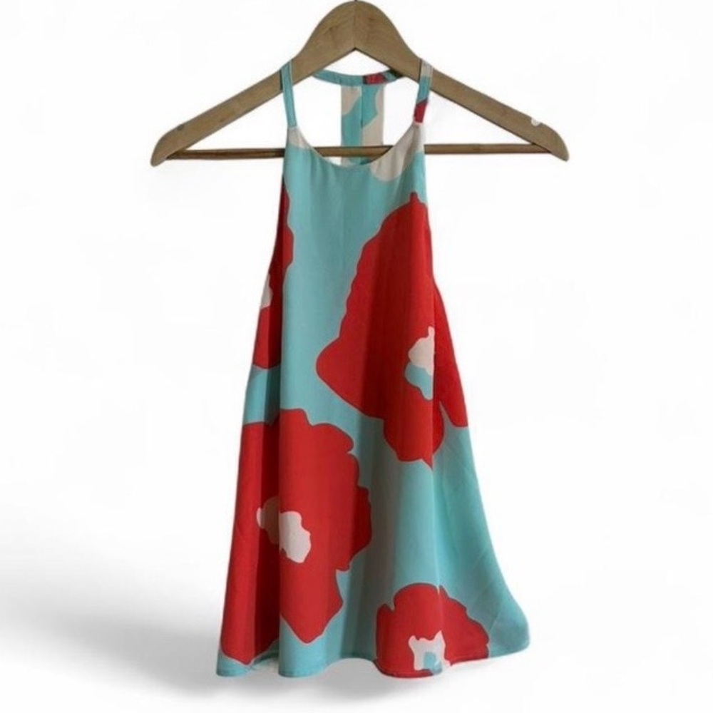 Annie Griffin 100% Silk Floral Halter Top Resort Coastal Vacation Chic S ❤️ - Picture 4 of 7